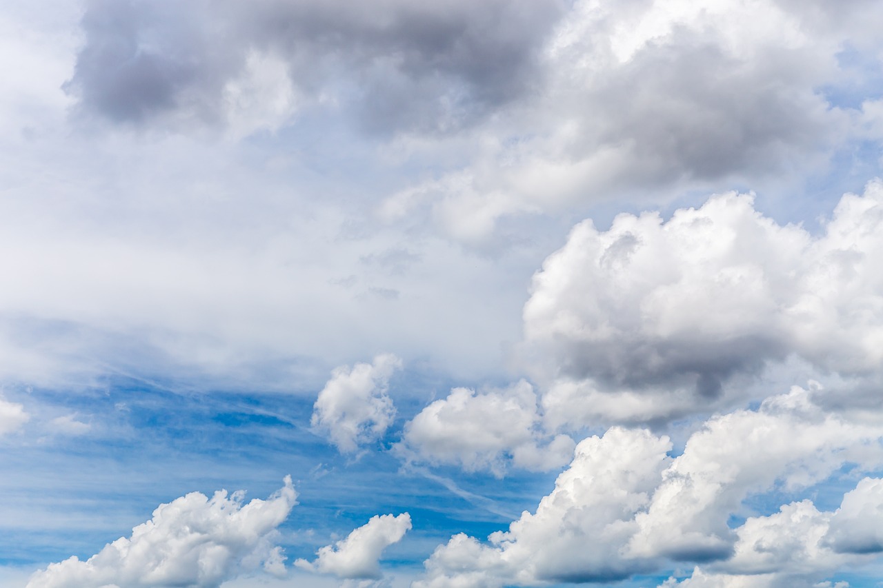 Photo of white clouds in a blue sky